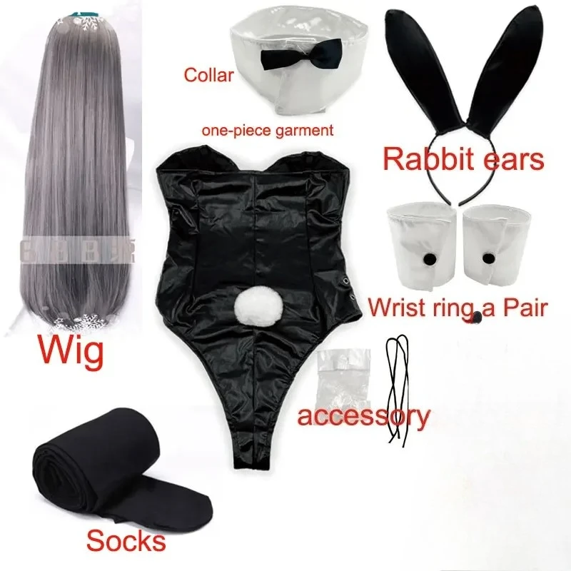 Girls BSR Bunny Girl Sakurajima Mai Cosplay Costume Halloween Funny Costume Black Stockings High Heels Lenceria Sensual Mujer view 2