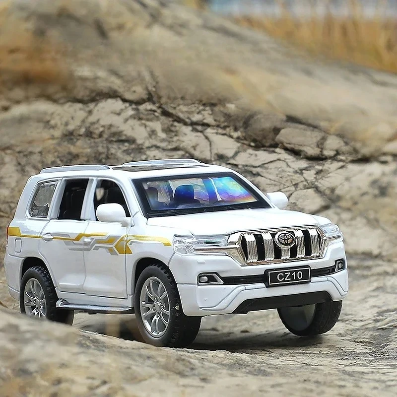 

Машинка-игрушка 1:32 Toyota Land Cruiser Prado, металлическая, литая, из сплава, модель автомобиля, 6 открывающихся дверей, игрушки для детей