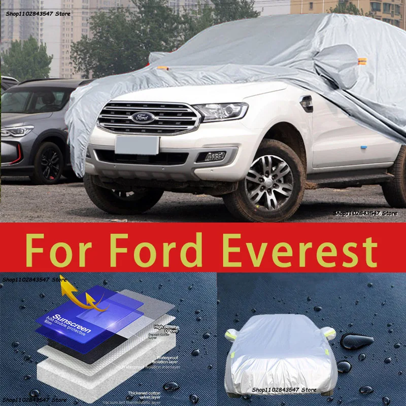 

For Ford Everest Outdoor Protection Full Car Covers Snow Cover Sunshade Waterproof Dustproof Exterior Car accessories