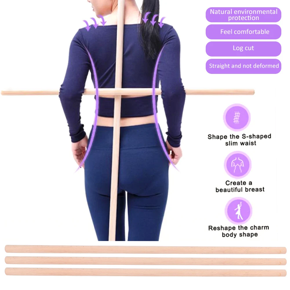 3 قطعة عصا مساعدة اليوغا مفتوحة الكتف الخلفي الصحيح الأحدب عصا تدريب الجسم اللياقة البدنية اليوغا مساعدة 2x70 سنتيمتر #3