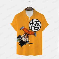 Printed Shirt Men New Japanese Anime Men's Trend Summer 2024 Children's Goku Hip Hop T-shirts Anime Short Sleeve Streetwear