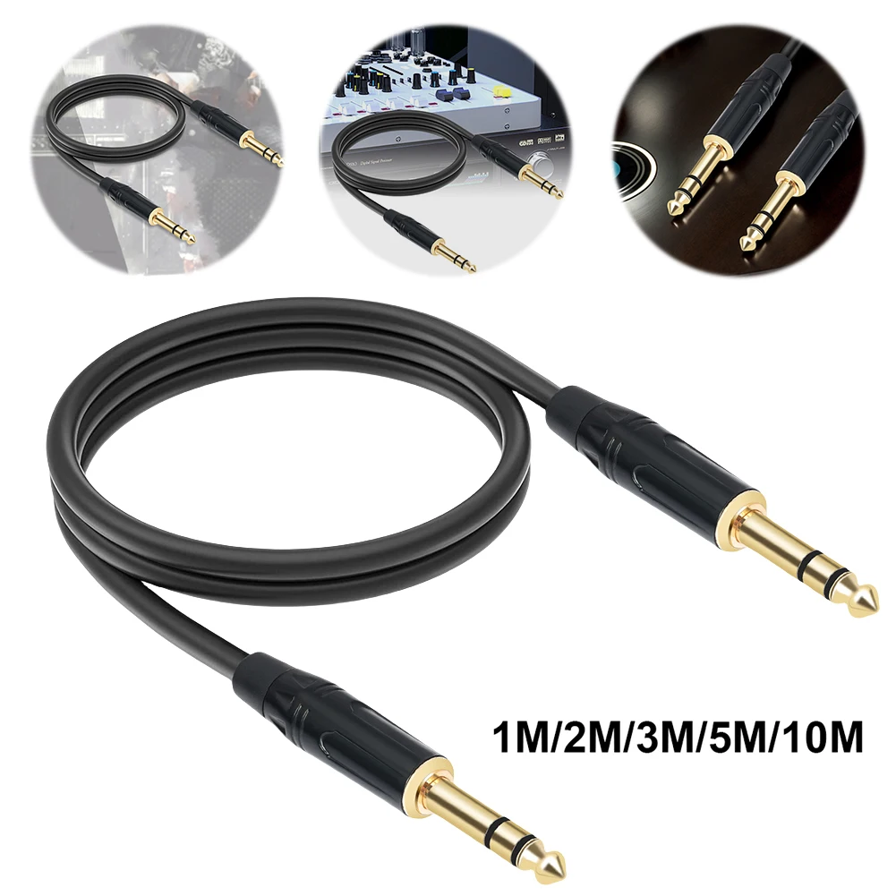 Interconnect Cable 1M 2M 3M 5M 10M Quarter Inch 1/4 TRS To TRS Stereo Audio Cable Instrument Cable for Electric Guitar Bass Etc