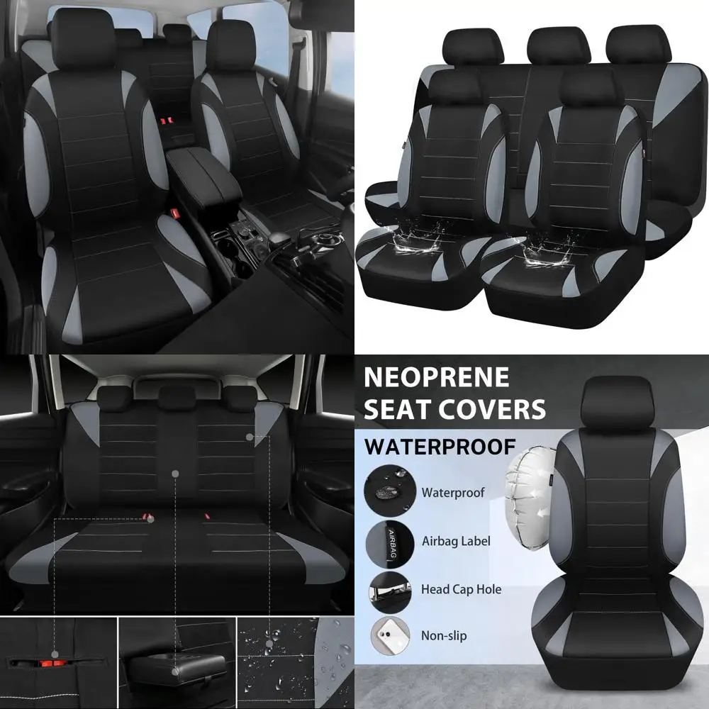 

Waterproof Car Seat Covers Full Sets, Universal Fit Seat Covers for Cars, EVA Neoprene Seat Cover Set Full Sets, Interior Covers