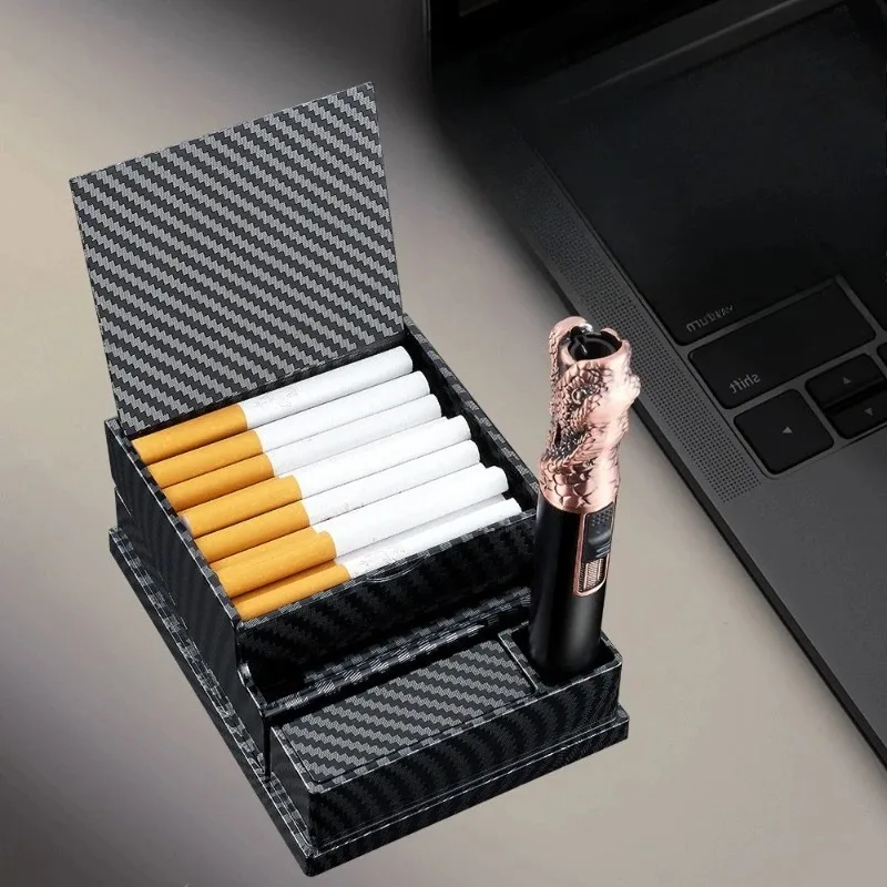 Portable Cigarettes Case Automatic Eject One-Click Cigarettes Retrieval Can Store 40 Cigarettes Box for Men