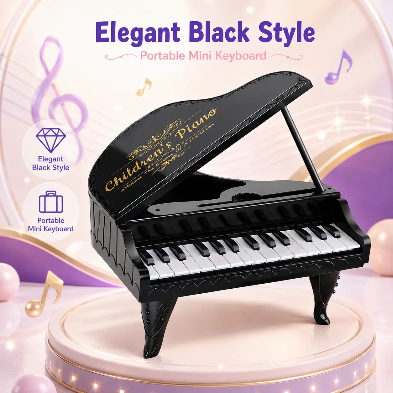 Kids Mini Electronic Piano Toy Portable Keyboard Instrument Early Educational Musical Toy Home Decor Ornament For Children