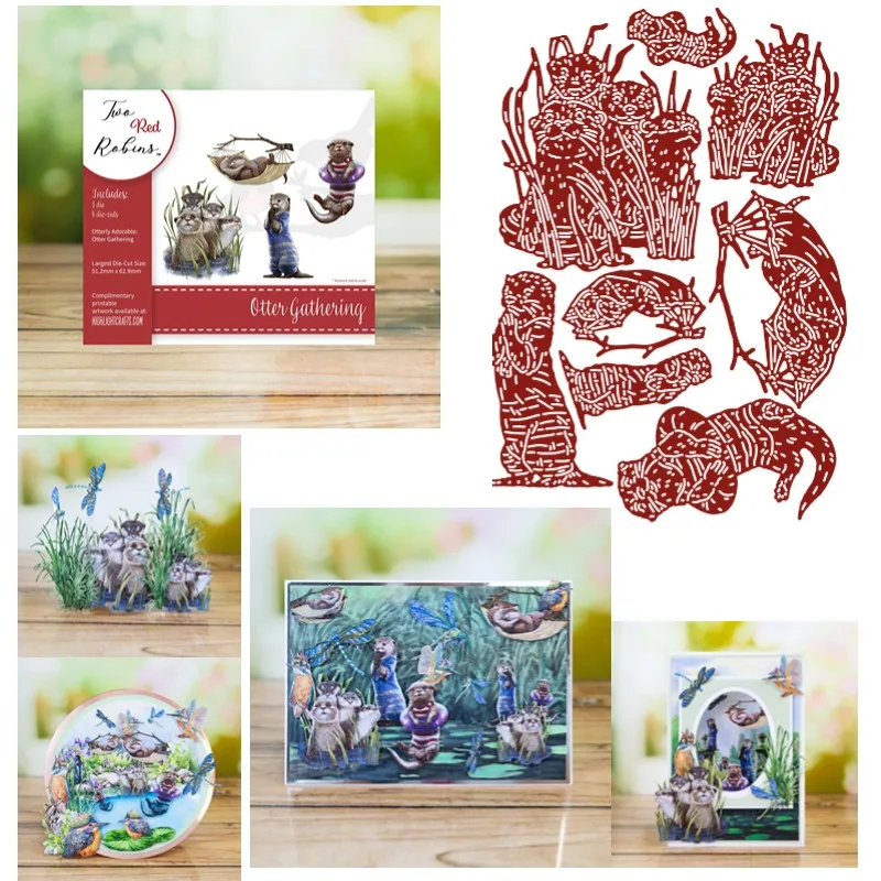 

Otterly Adorable Kingfisher Cutting Dies Scrapbook Diary Decoration Stencil Embossing Template DIY Greeting Card Handmade 2025