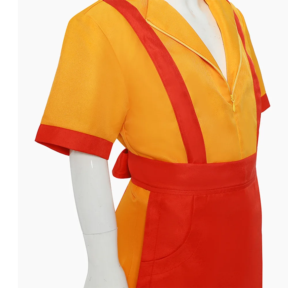 2-broke Girls Fast Food Work orm Halloween-kostuum Cosplay orm Faillissement Zusters Toneelkostuum Dames Faion