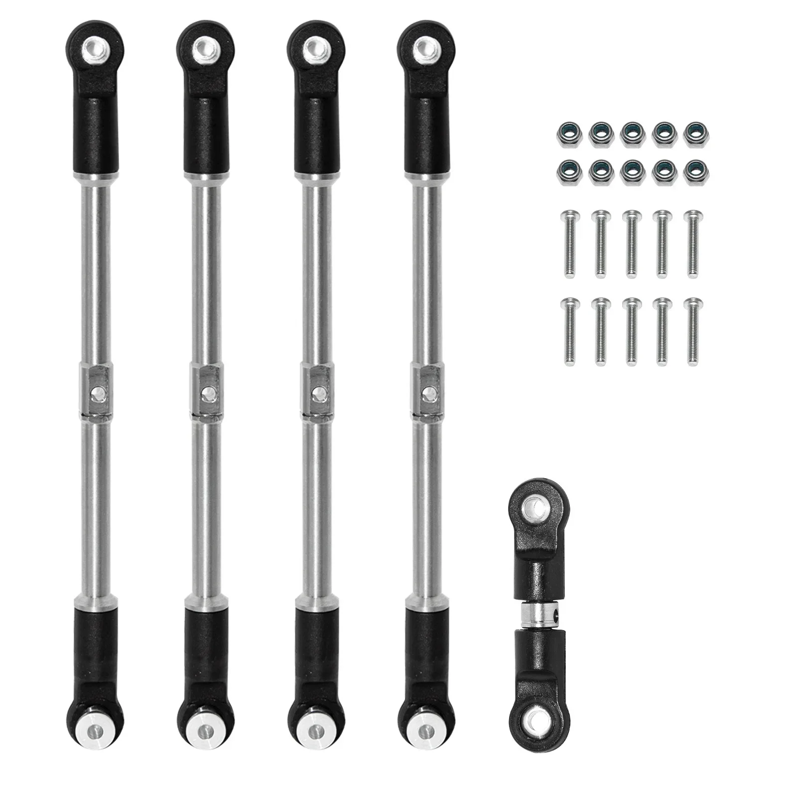 5pcs Steel Turnbuckles Camber Links Toe Links Set Linkage for Arrma 1/8 Karton Outcast 1/7 BIG ROCK Upgrade Parts Accessories