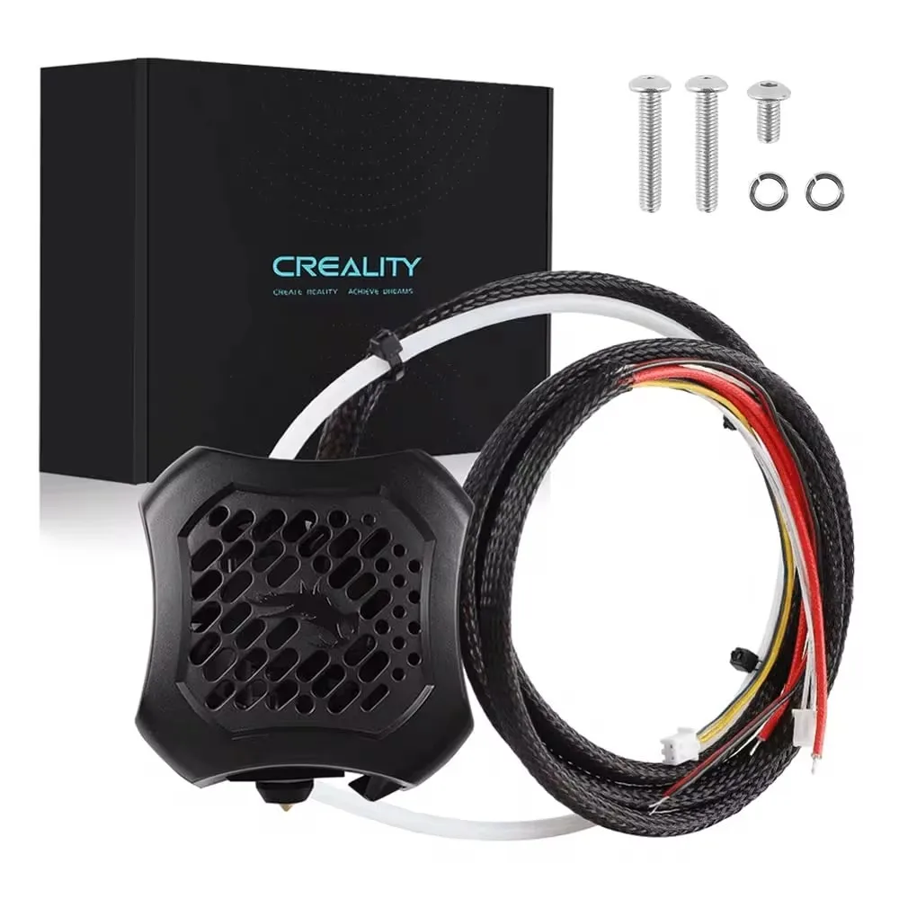 

Creality Ender-3 V2 3D Printer Assembled Full Extruder Hotend Kit Double Cooling Fan with 0.4mm Nozzle Aluminum Heating Block