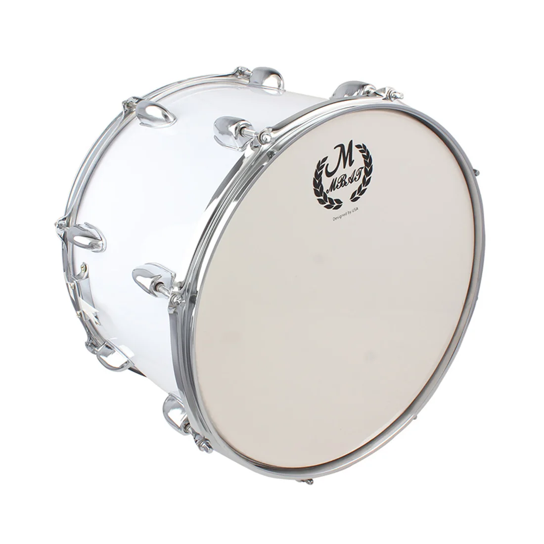 Factory wholesale custom stainless steel material Mebet 14'' white Marching drum with adjustable accessories