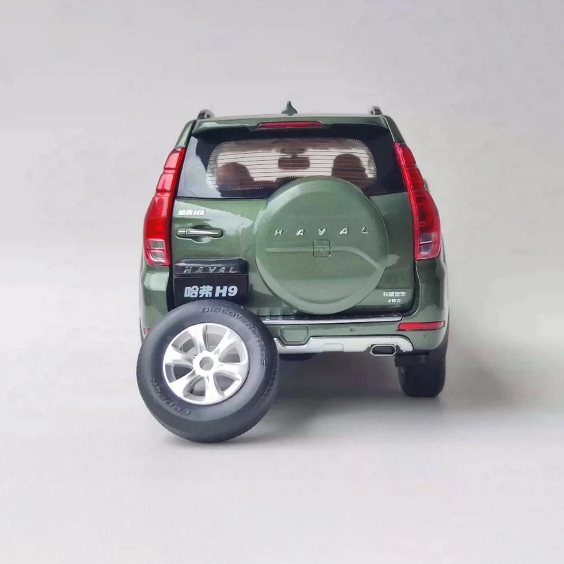 H9 Haval Model samochodu ze stopu zielonego, świetne silniki ścienne, pojazd terenowy, 1:18 SUV, wszystko nowe, prezent dla dorosłych