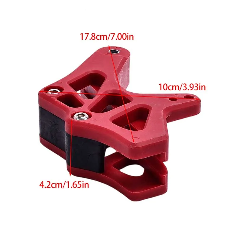 Universal chain guide red puller, rear arm anti-detachment support, anti-scratch flat fork limit block for chains