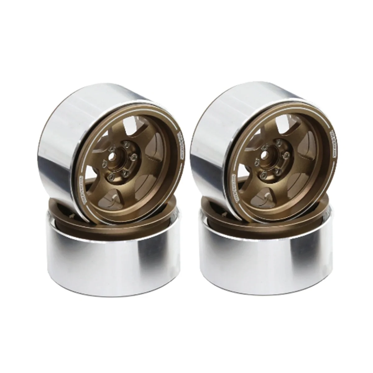 Practical 4PCS 2.2 Inch RC Beadlock Wheels W/Hubs for 1/10 RC Axial Wraith RR10 YETI SCX10 D90 TRX4 CC01 RC Car Upgrade Parts