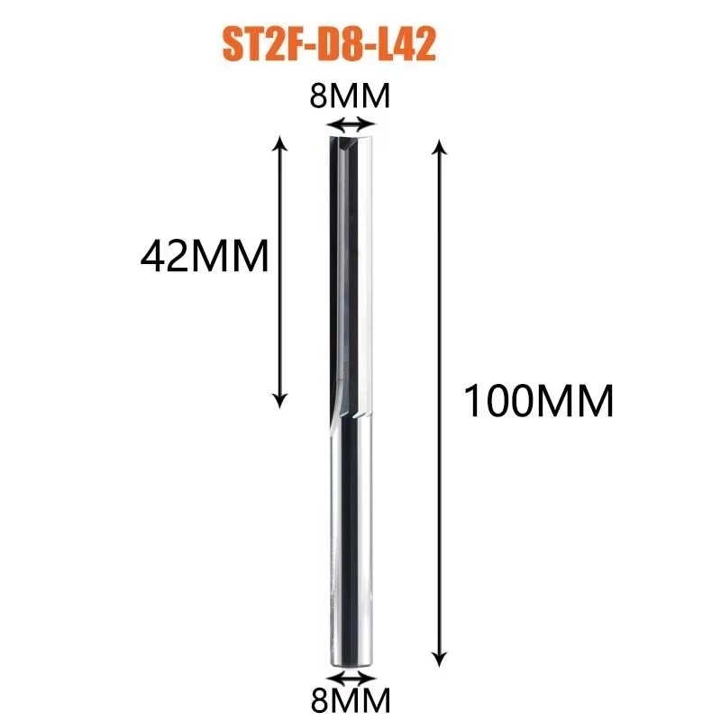 Dreanique 1 st Twee Rechte Fluiten 1mm-12mm Carbide Frees Voor Hout Frezen Graveren Steken Frees