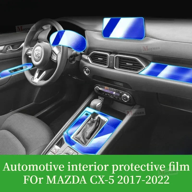 

For MAZDA CX-5 2017-2023 Center Console Gear Transparent TPU Protective Film Anti-scratch Repair Film Car Interior Accessories