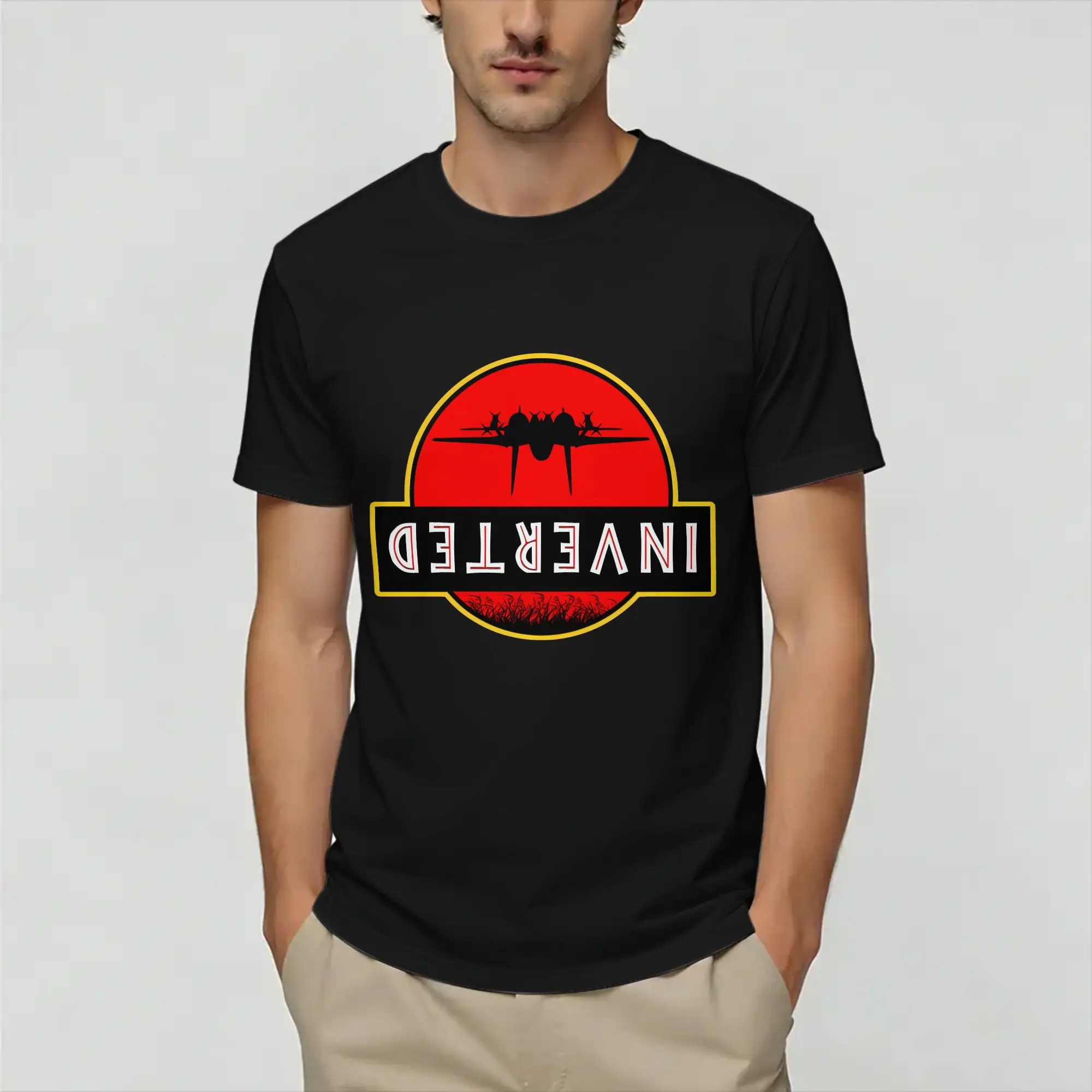 Lässiges T-Shirt Sommer Top Guns Neuheiten-T-Shirts Baumwoll-T-Shirt für Herren Y2K Basic Loose Kurzarm-T-Shirts