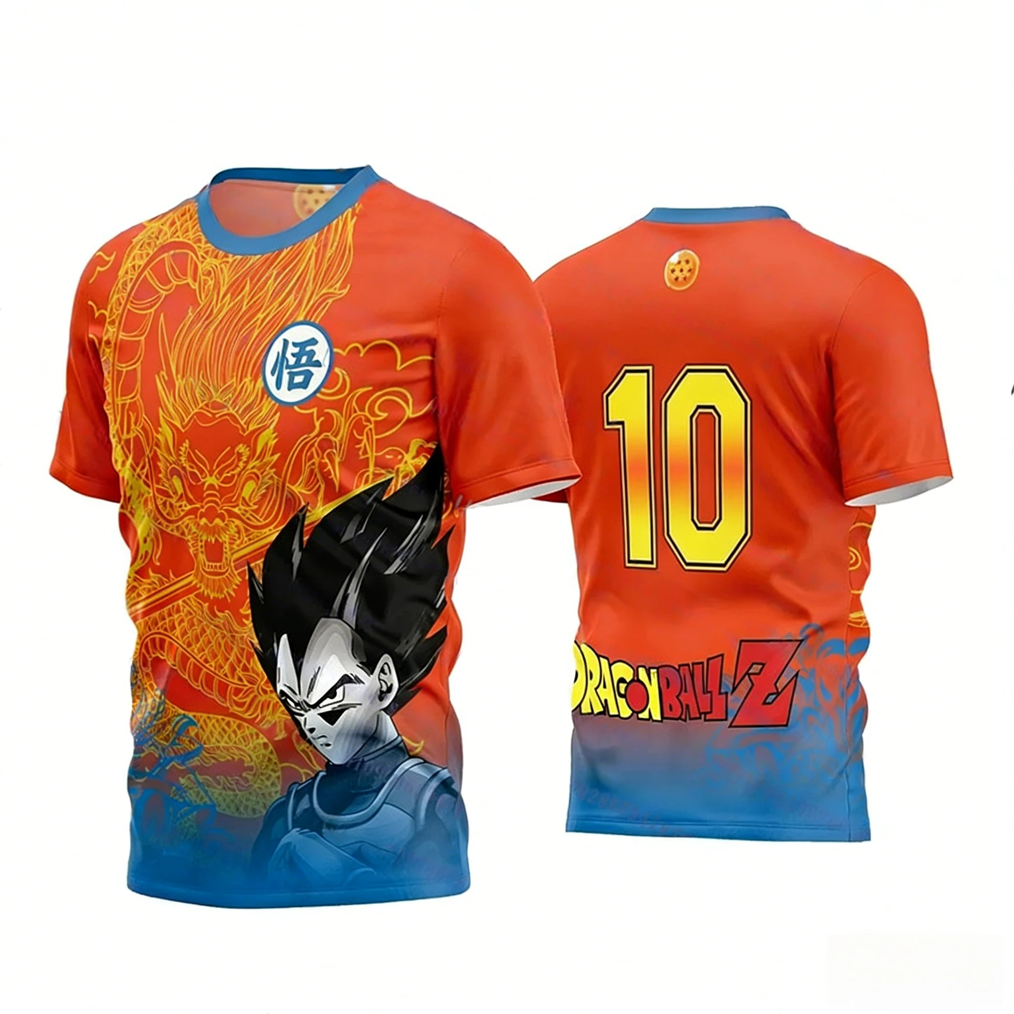 2026 Sommer Dragon Ball Retro Fitness T-Shirt Herren Oversize 3D-Druck Kurzarm Familien-Unisex Kinder-Sportshirt
