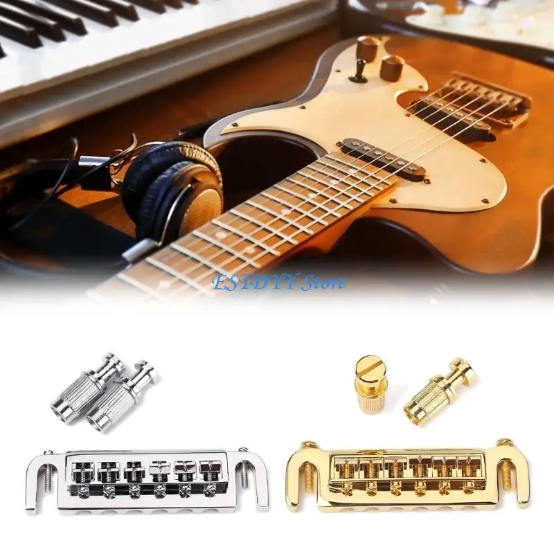 G6DE Adjustable Wraparound Guitar Bridge Combined Bridge Tailpiece For Guitars