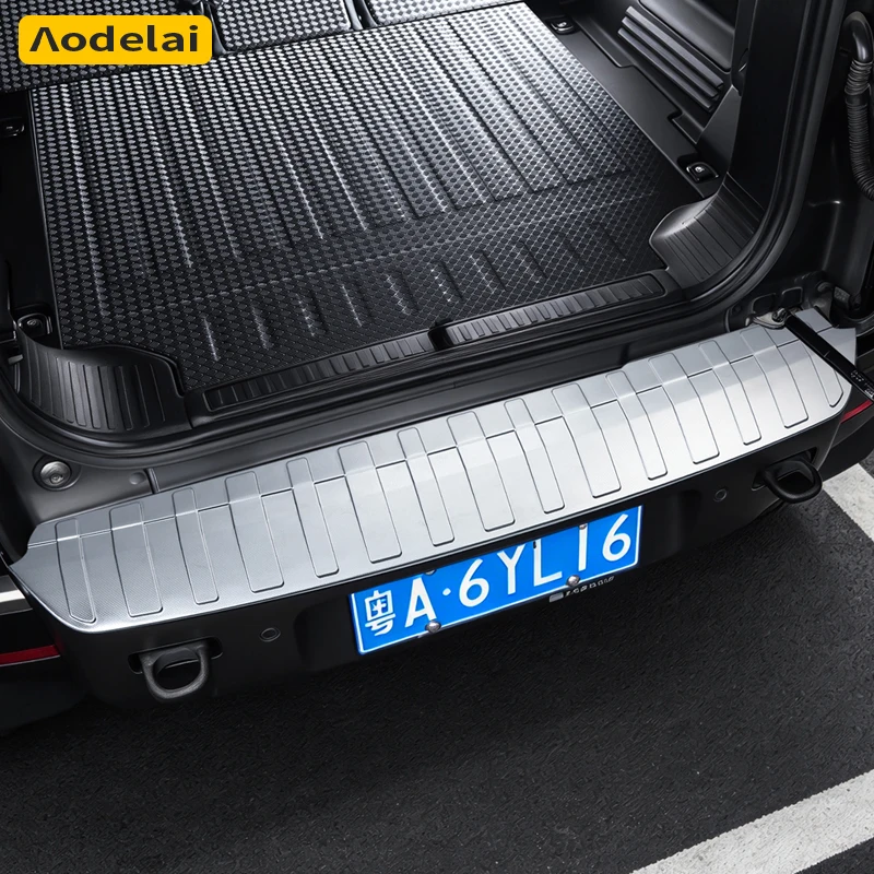 For Land Rover Defender L663 90/110 2020-2026 Rear Trunk Sill Scuff Plate Bumper Protector Guard Step Accessory