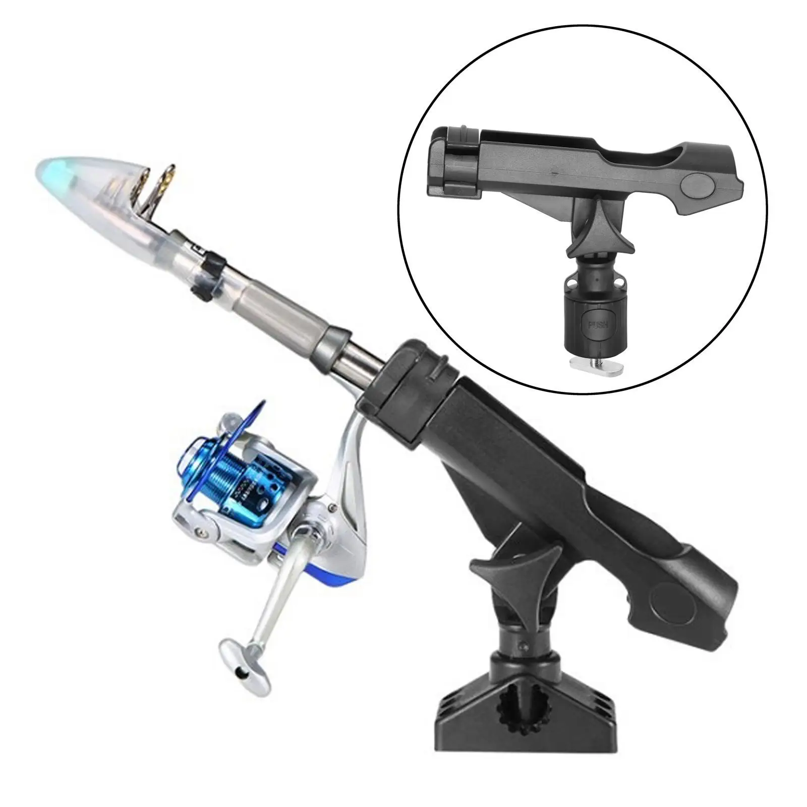 

Kayak Fishing Rod Holder Rack Adjustable Plastic Boat Mount Accessories for Lifetime Holders Fishing Tackle Kayak