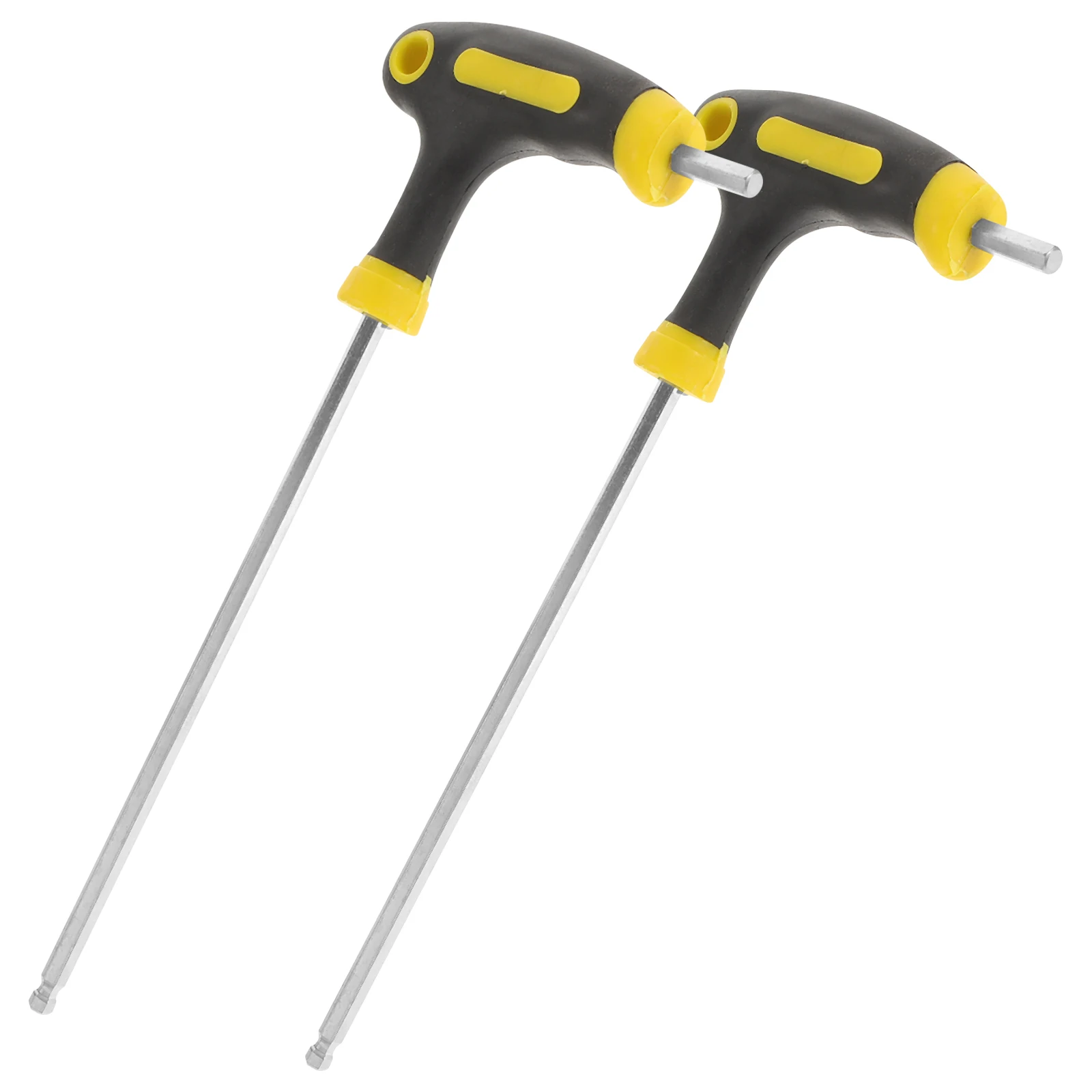 

2Pcs Wrench T Handle Socket Key 6150 Steel PP+TPR Grip Magnetic Head Rust Proof High Torque Accurate Size Chamfered Surface