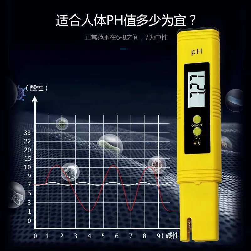 

LCD Digital PH Meter Portable Water Quality Tester High Accuracy 0.1 ATC PH Test Pen Water Detector For Aquarium Pool Hydroponic