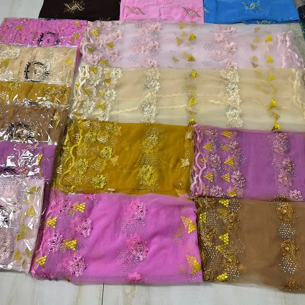 3D-Steinverzierter Neuer Dubai-Schal für Muslimische Frauen, Afrikanischer Voile-Stein-Hijab, Islamischer Hijab, Pashmina-Turban, Kopftuch mit Stickerei, Schals – Detail 8