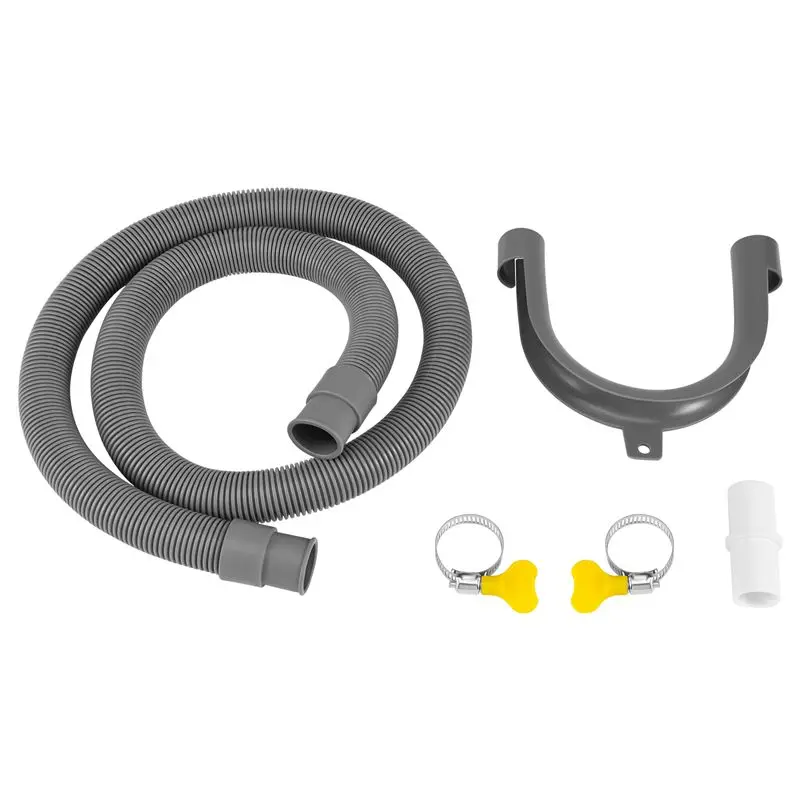 

Универсальный удлинительный комплект для сливного шланга стиральной машины AEE8, 1 м, включает кронштейн, соединитель для шланга и хомуты для сливных шлангов