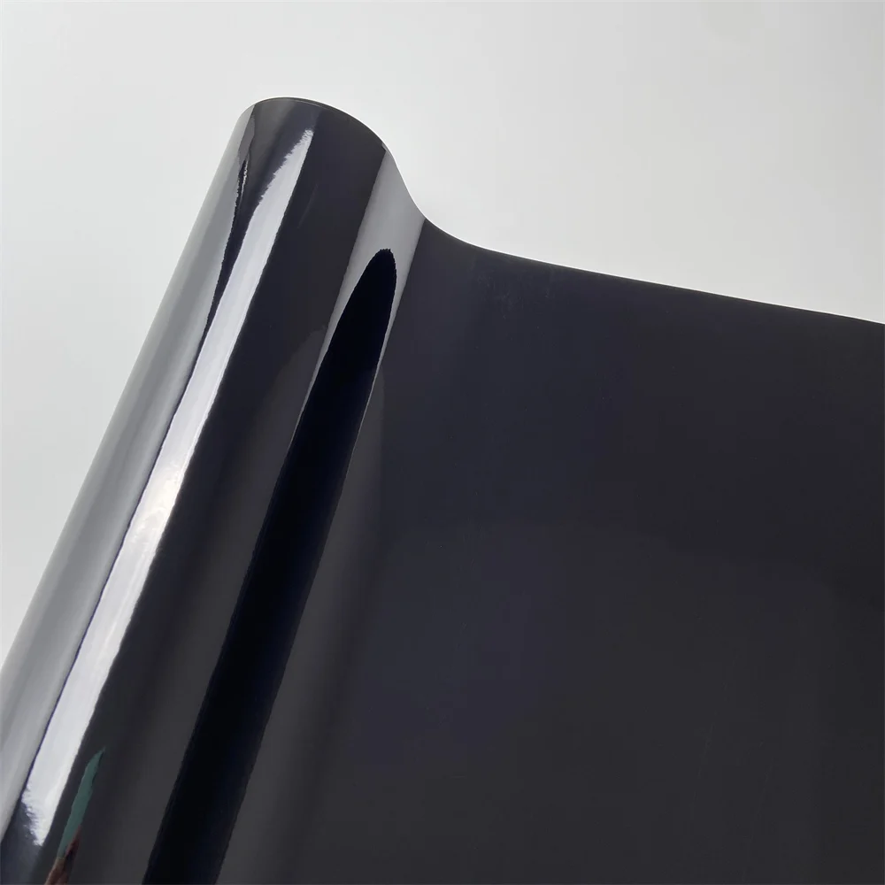 Car Wrap Schwarze Vinylfolie, glänzend, matt, Vinyl, gebürstete Chromfolie, luftblasenfrei, für Fahrzeug, Motorrad, Styling, Aufkleber – Detail 13