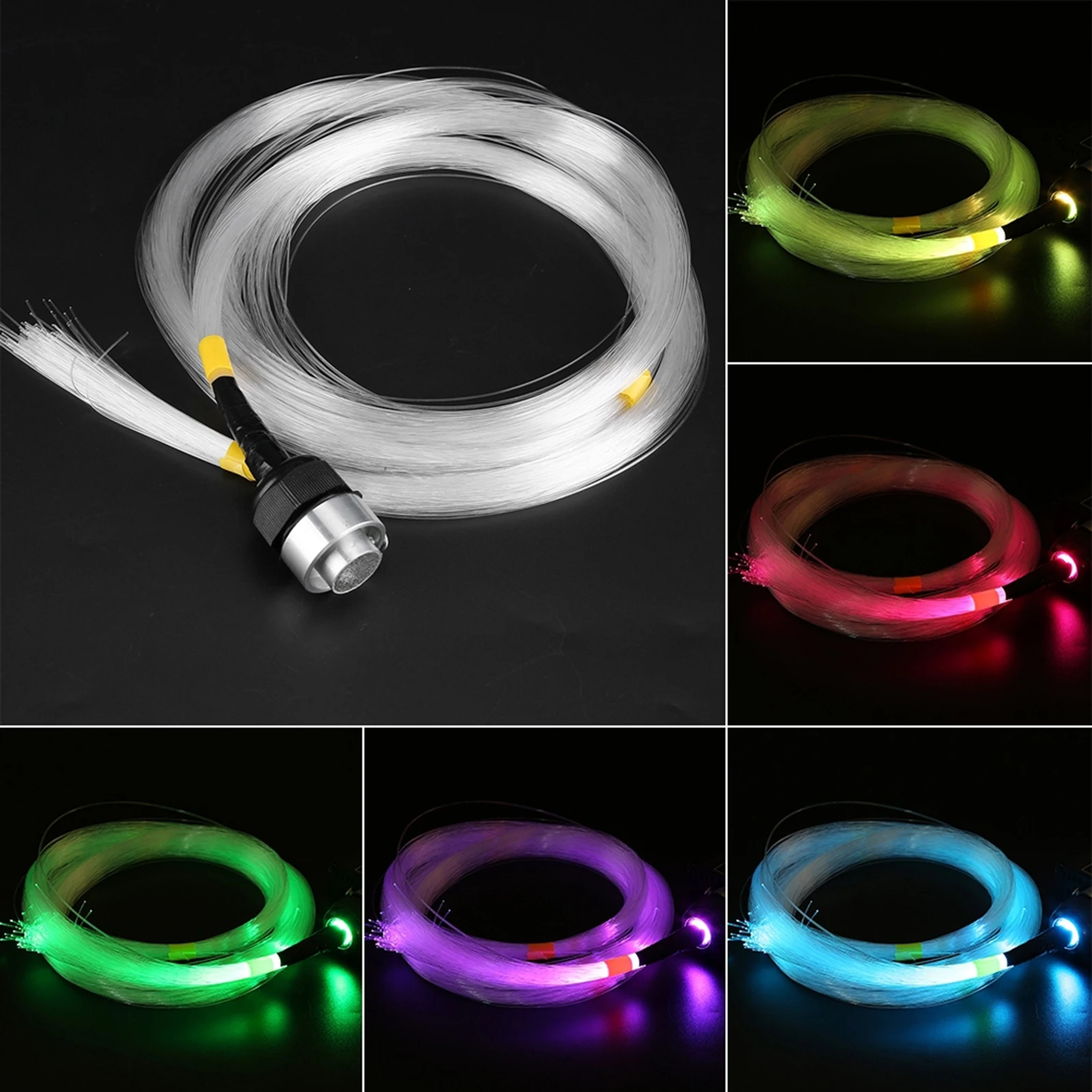 

Optic Star Ceiling Kits 16W RGBW LED Plastic Optic Ceiling Decor Kit Light Engine with Cables Remote Controller