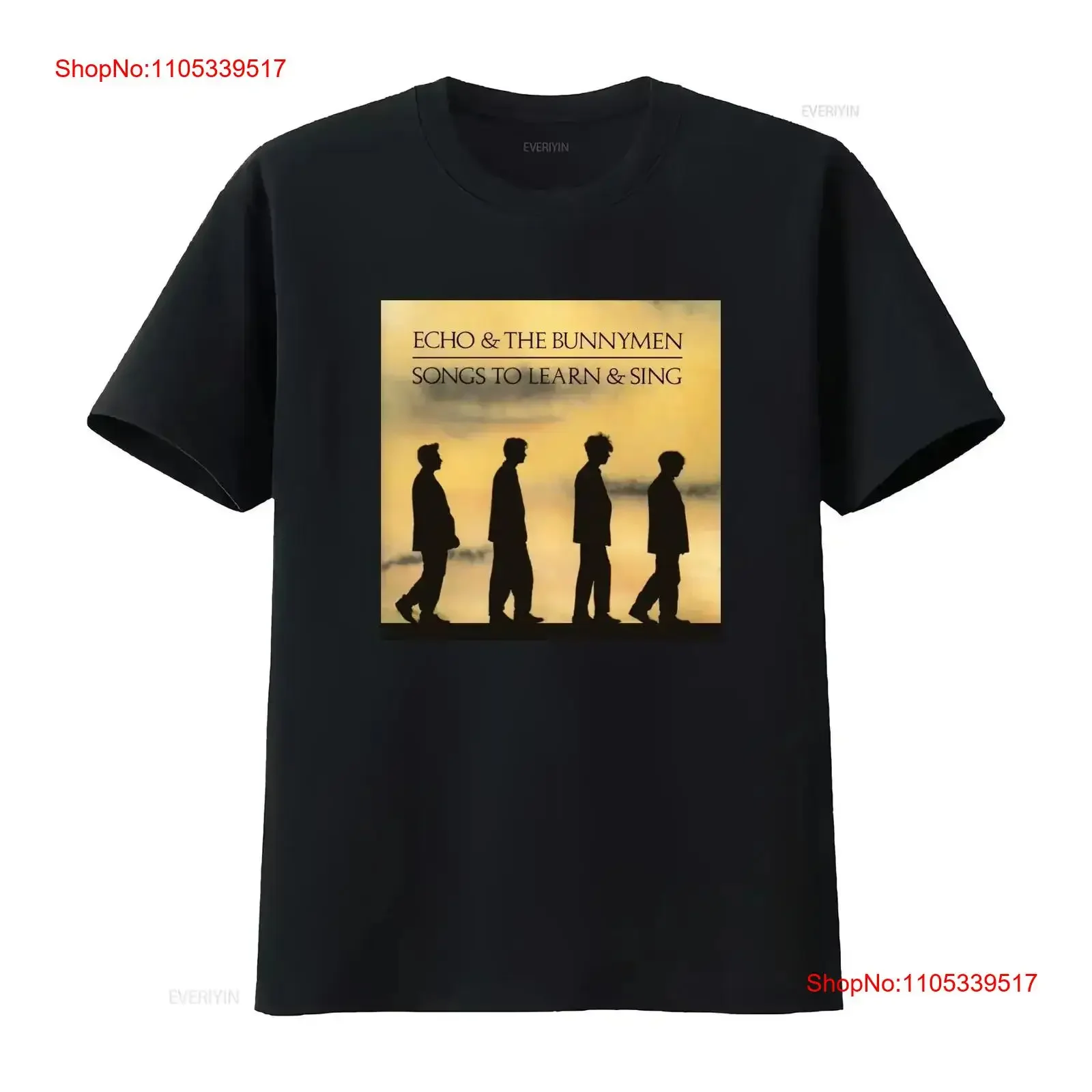 New Popular Echo the Bunnymen Songs to Learn Sing English Logo T Shirt S 4XL vintage Washed Casual vintage Washed Unisex
