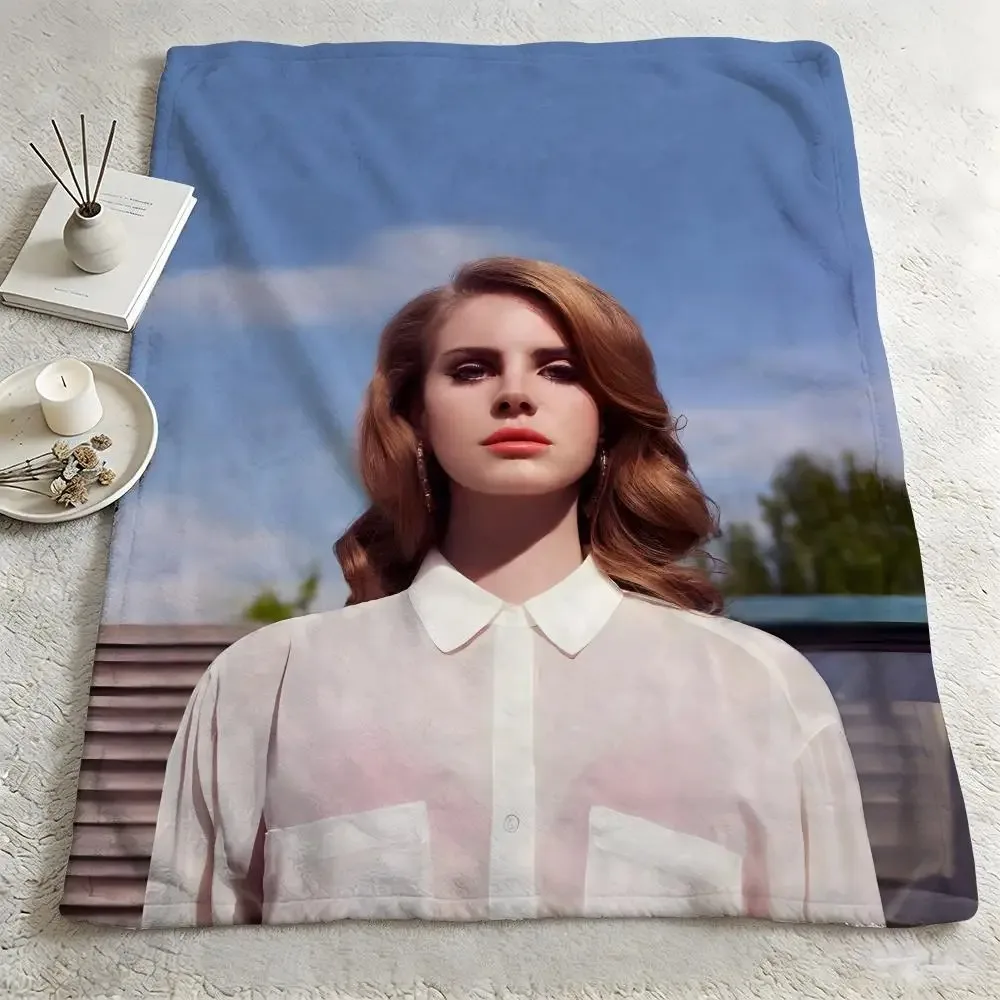 singer L-Lana Del Rey-y Throw Warm Soft Flannel Blanket, Multi-use for Sofa Bed Camping Travel Nap