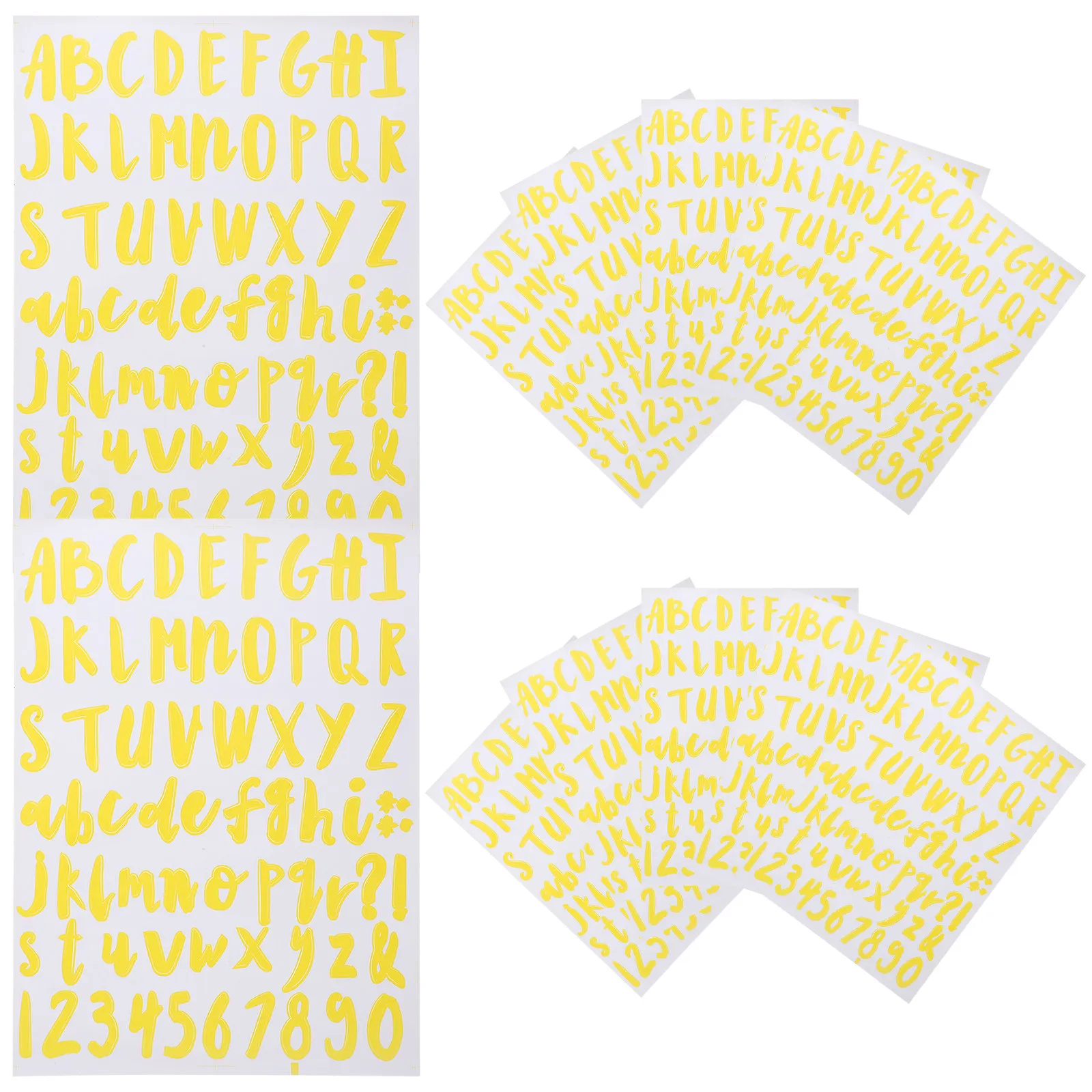 

12 Sheets Clear Alphabet Number Stickers DIY Letter Stickers for Bottles Cups Phone Cases Scrapbooking Decorative Self Adhesive
