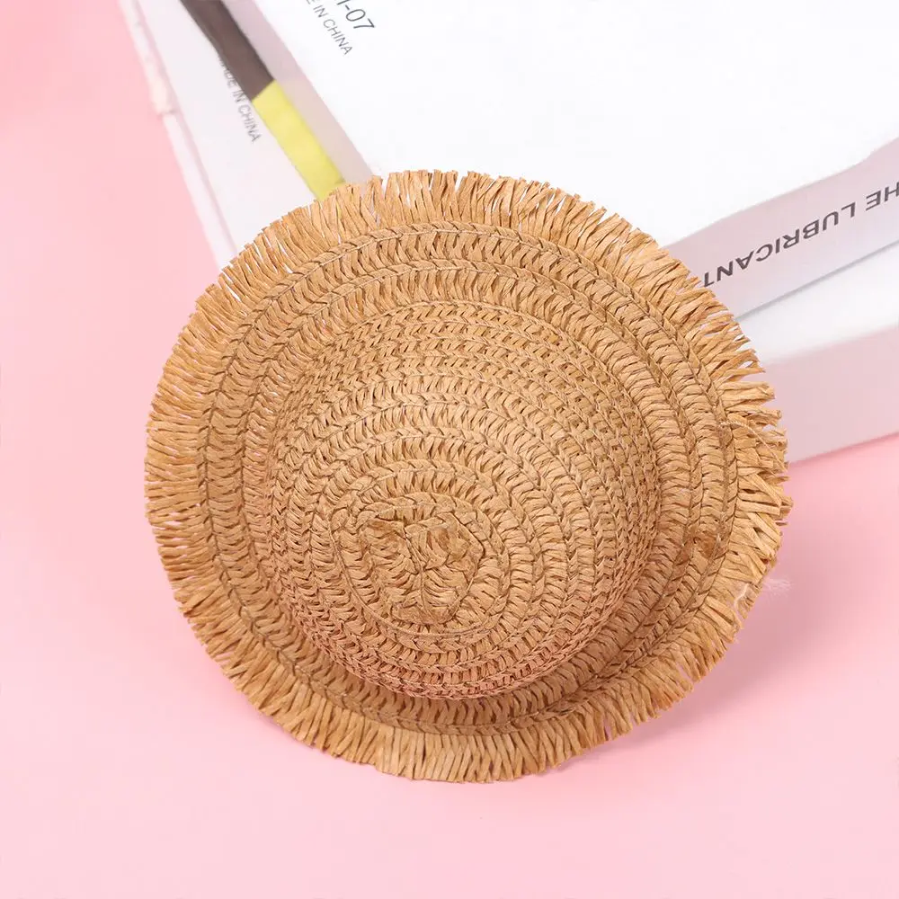 5 Sizes Tassel Hat for 1/81/61/41/3 Doll Doll House Ornament Straw Hat Doll Hat Accessories Hand Weaved Hats