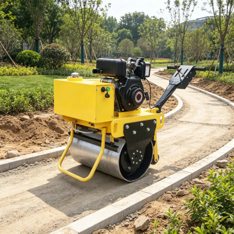 330kg Pedestrian Controlled Vibratory Road Roller with Water Cooled Diesel Engine for Soil Compaction Work Customized
