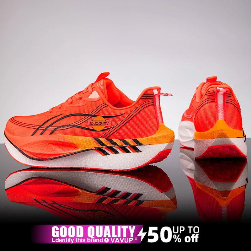 أحذية الجري الرجالية من الكربون، أحذية رياضية ماراثون رياضية قابلة للتنفس وخفيفة الوزن للنساء، أحذية رياضية مريحة مضادة للانزلاق #5