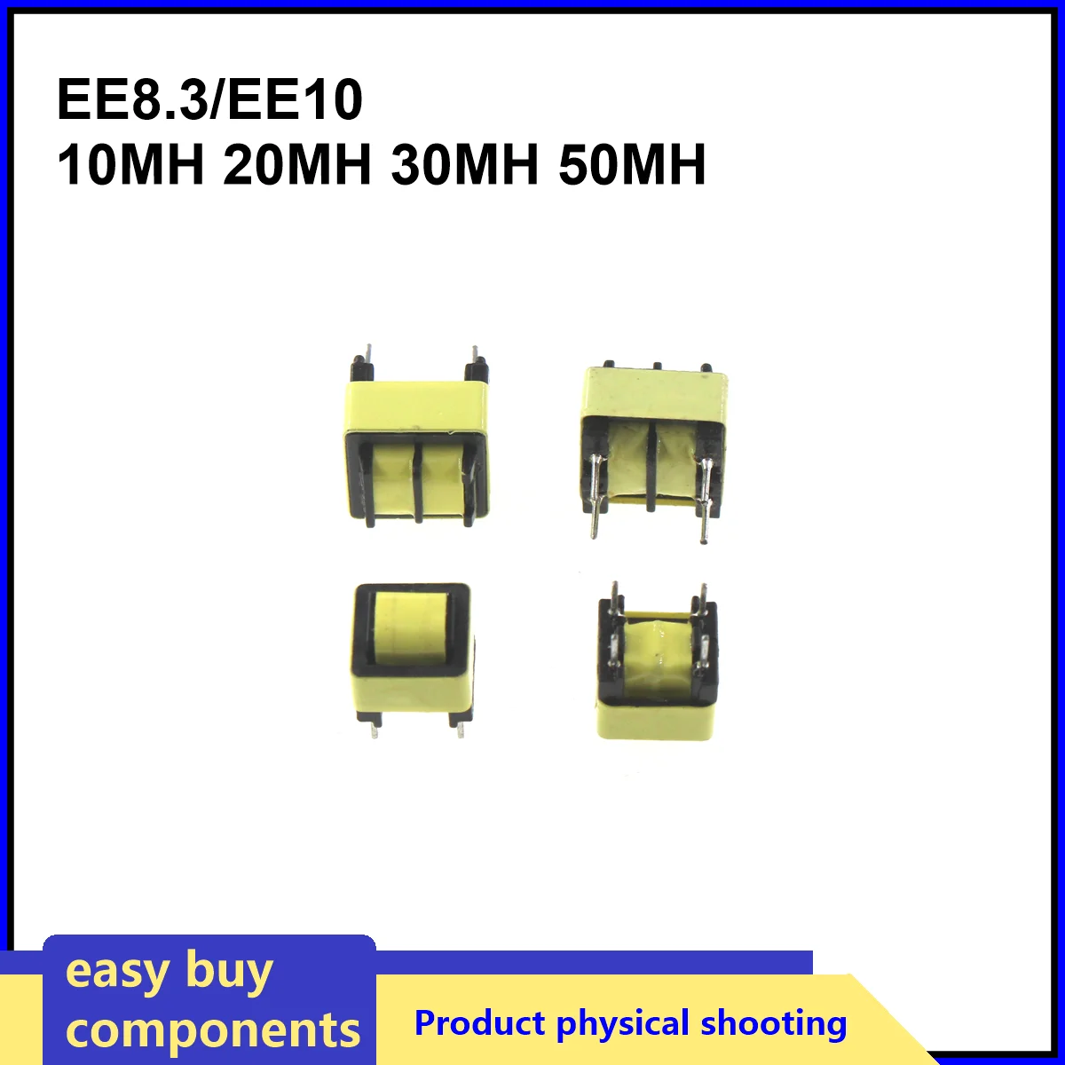 5PCS  EE8.3 EE10  Common Mode Inductance10MH 20MH 30MH 50MH Power Filter Inductor Coil Transformer