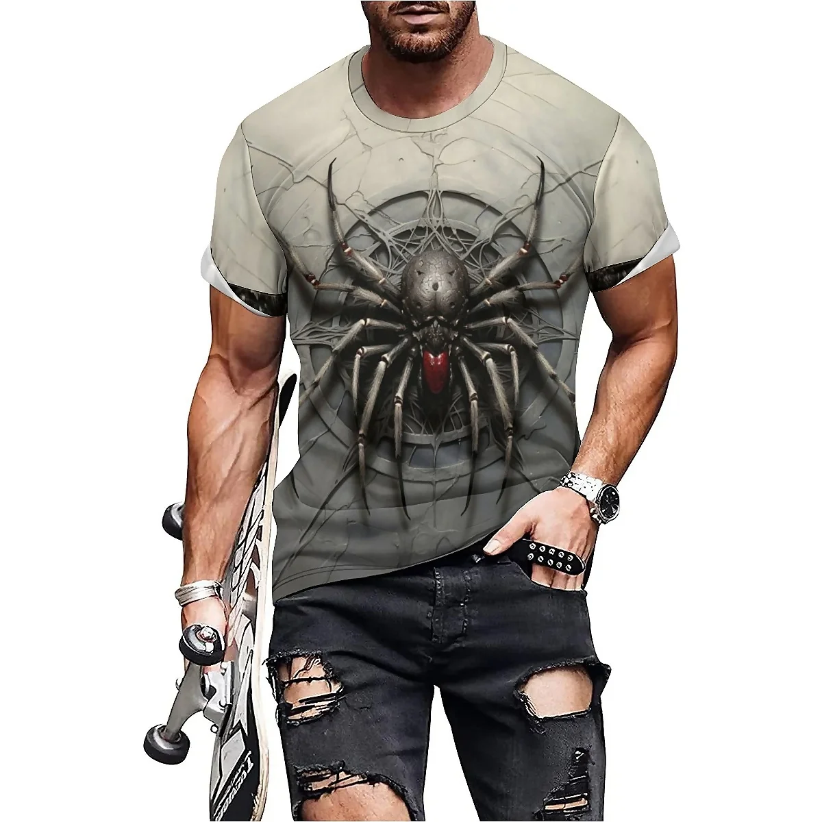 

Vintage Cute Fashion Men's 3D Printed Short-Sleeve T-Shirt - Party Wear Casual Top