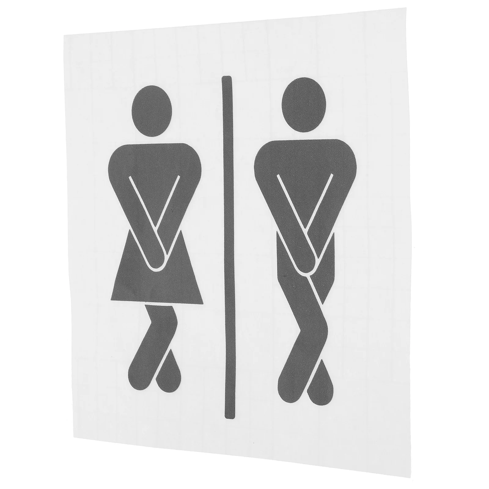 

Sanitary Door Sticker Toilet Decal Bathroom Wall Decor Sign for Decals Waterproof Stickers