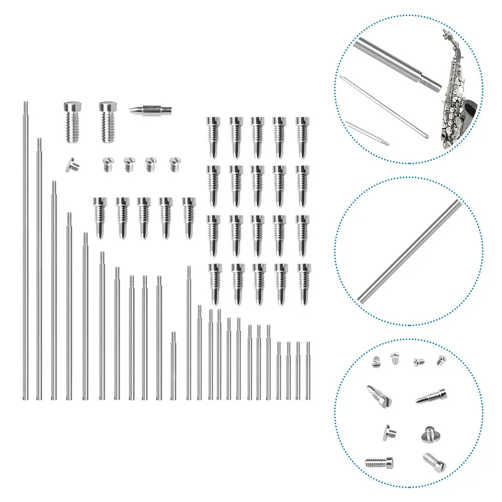 

1Set Soprano Saxophone Maintenance Kit Replacement Threaded Shafts Screws Tapered Nail for Woodwind Instrument Repair Tools Sax