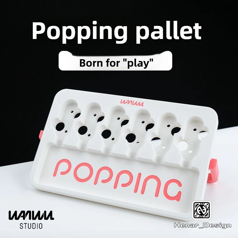 WANWU EDC POPPING & Steel Frame Universal 3D Printed Display Tray Color Mixing Display Rack  Decompression Toy