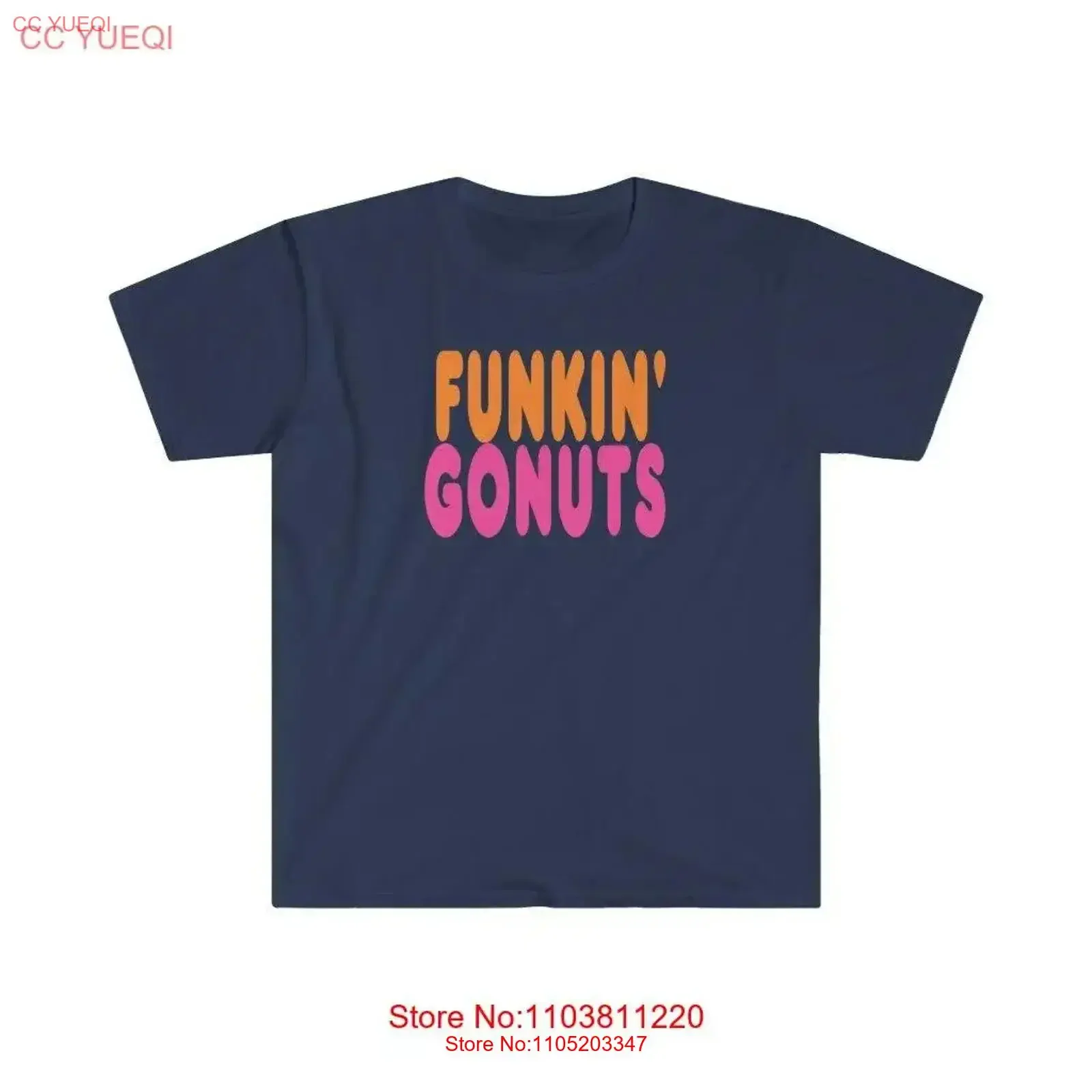 FUNKIN 'GONUTS LoT تي شيرت عتيق مغسول ناعم موضة للجنسين قليلاً للارتداء اليومي رسومات غير رسمية متعددة الاستخدامات ممتدة #1