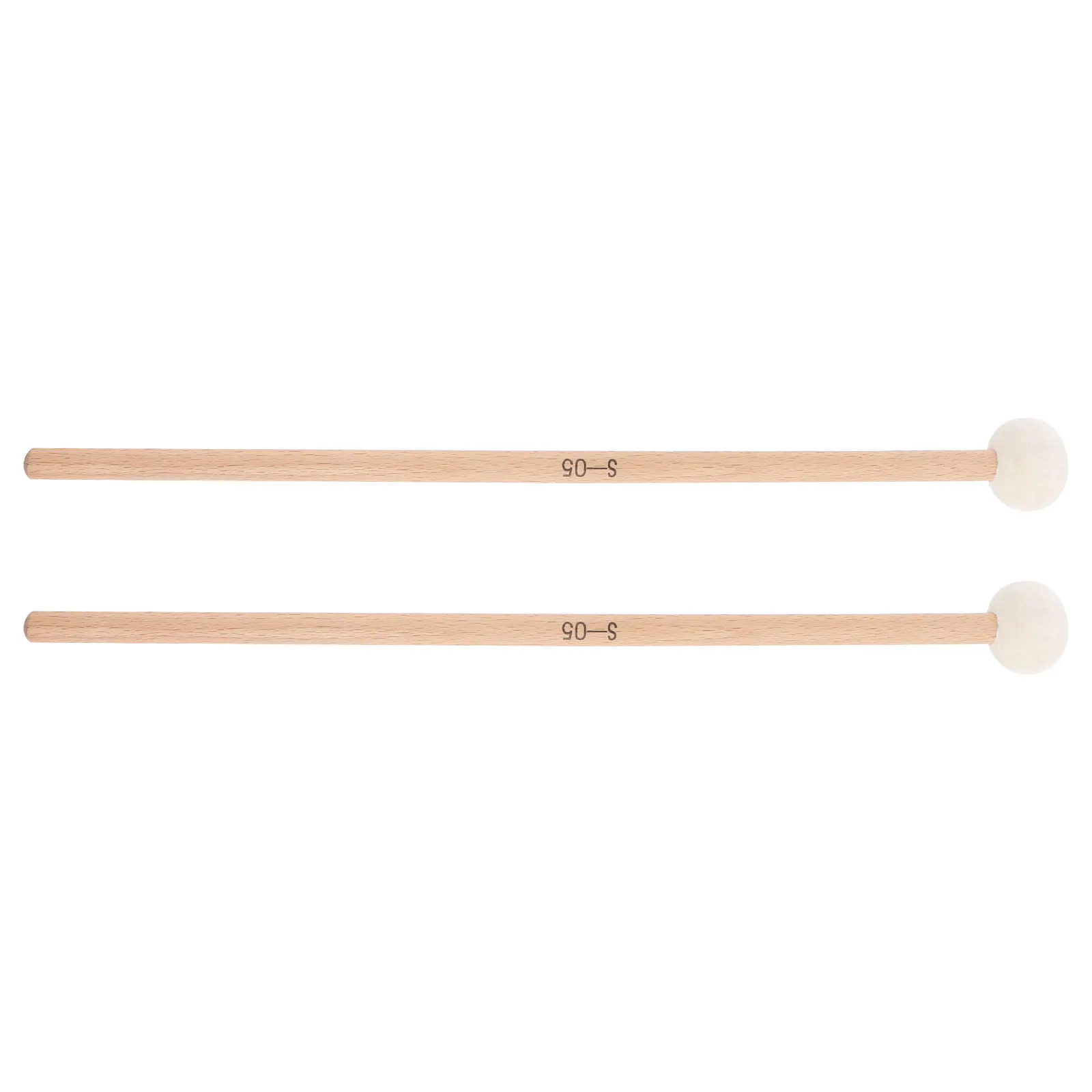 

2 Pcs Timothy Hammer Timpani Drum Sticks Percussion Mallet Multipurpose Felt Head Musical Wooden