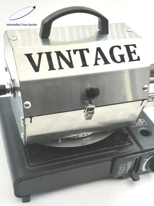 

Retro Coffee Bean Roaster with Gas & Electric Stove, DC Motor, No Gas Stove Included (For Coffee Roasting Enthusiasts)