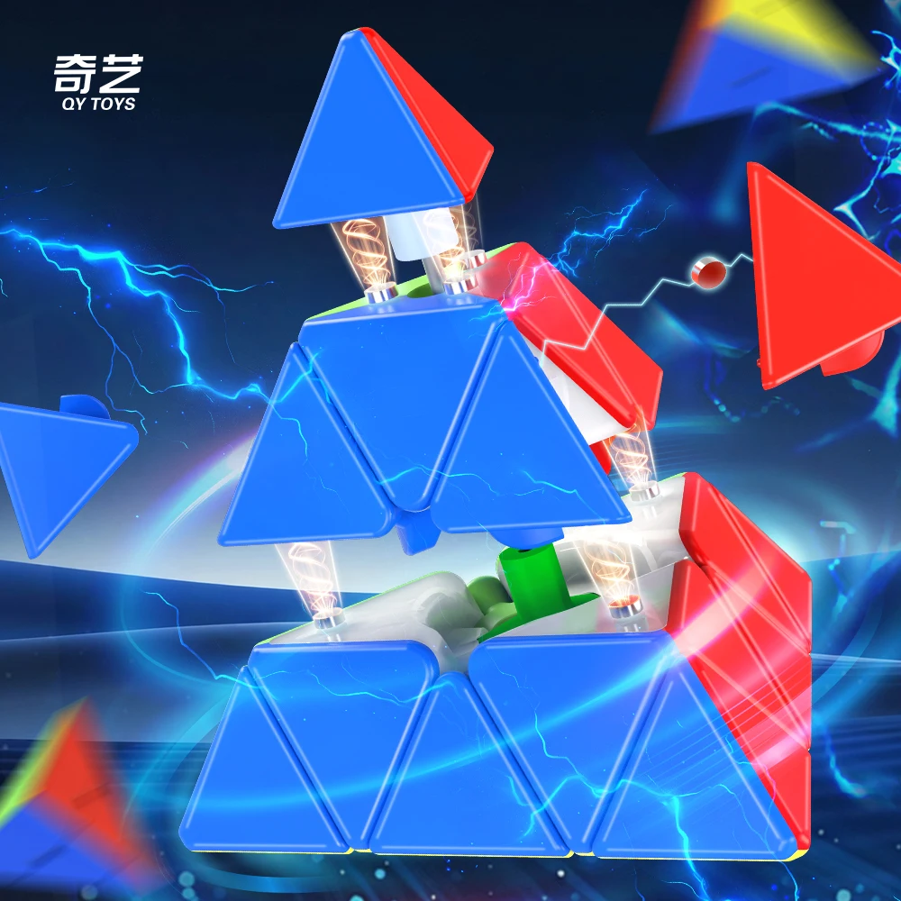 Qiyi guerreiro m pyraminx cubo mágico qy pyraminx cubo de velocidade profissional quebra-cabeça brinquedos crianças presente magico cubo quebra-cabeça