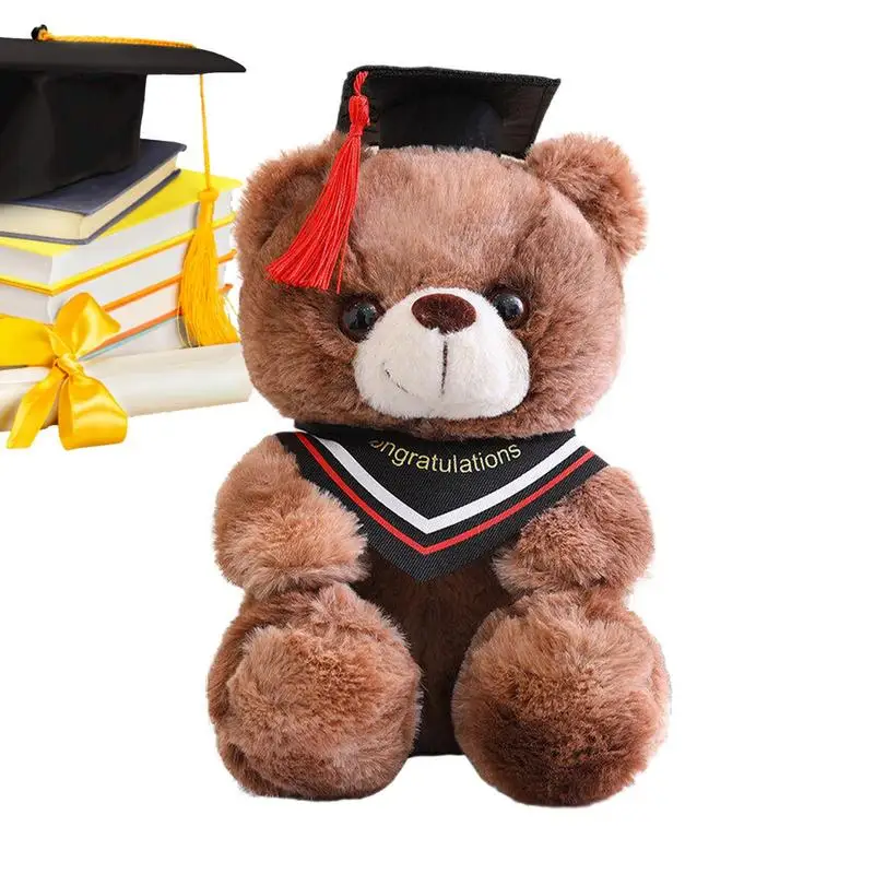 Cute Graduation Plush Bear Doll Toy Soft And Comfortable Stuffed Animal Bear Plush Doll Graduation Gift Toy For Kids Adults