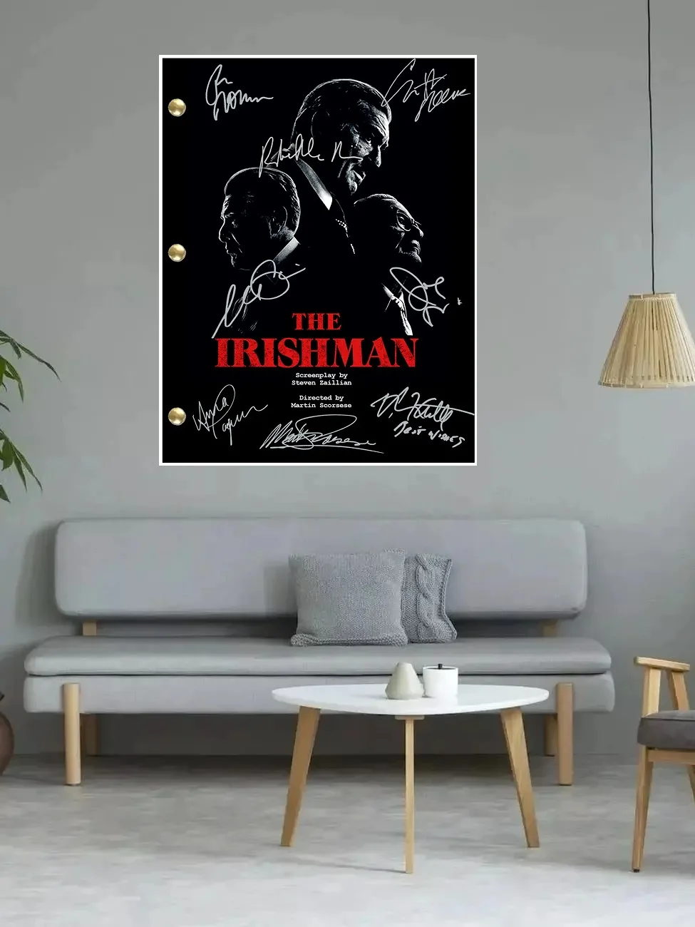 The Irishman Movie Autographed Signed, Print Art Canvas Poster, For Living Room Decoration, Home Wall Decor Picture