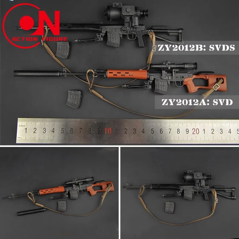 ZYTOYS ZY2012 SVD SVDS 1/6 مقياس بندقية قنص بندقية نموذج البلاستيك المشهد الدعائم صالح 12 بوصة الجندي عمل الشكل الجسم #1