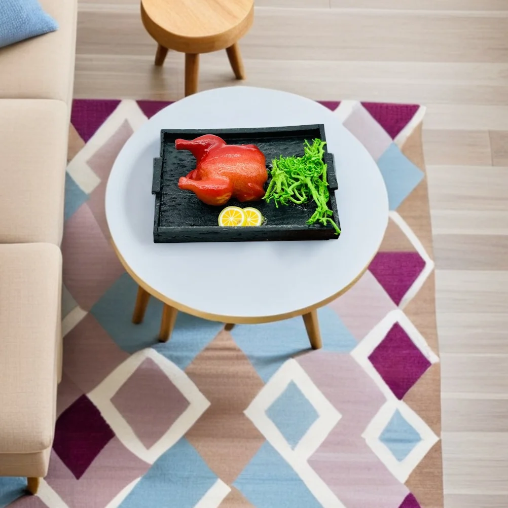 

3Pcs Realistic Mini Food Scene Set Artificial Roasted Chicken Duck Goose for Dollhouse Holiday Decor Projects