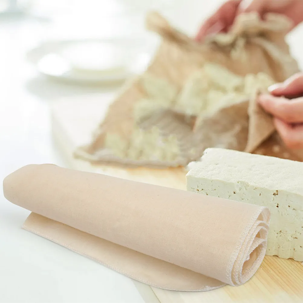 2Pcs Reusable Tofu Cheesecloth Unbleached Dense Fabric Straining Cloth for Soy Milk Tofu Dumplings Air Fryer Steamer Food Press